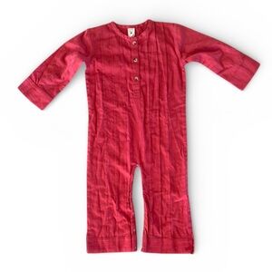 Kate Quinn Organic Cotton Jumpsuit 2T Pin Tuck Long Sleeve one piece